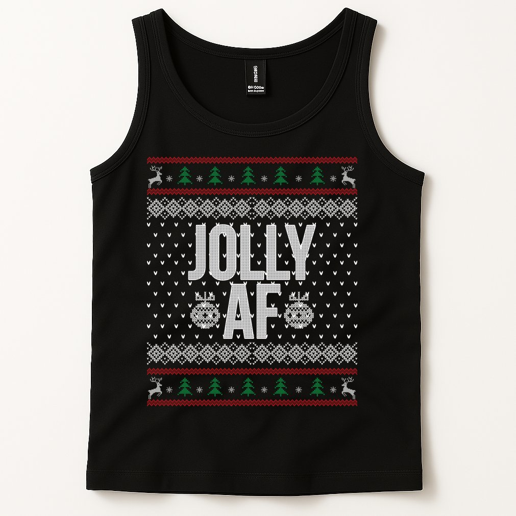 Jolly AF Ugly Christmas Tank Top