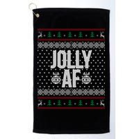 Jolly AF Ugly Christmas Golf Towel