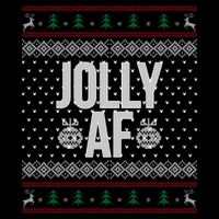 Jolly AF Ugly Christmas Women's Crop Top Tee