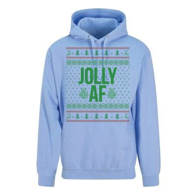 Jolly AF Ugly Christmas Unisex Surf Hoodie