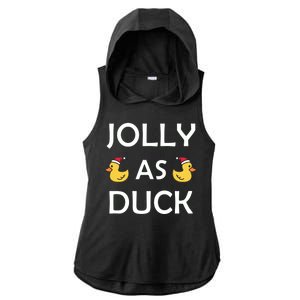 Jolly As Duck Ladies PosiCharge Tri-Blend Wicking Draft Hoodie Tank