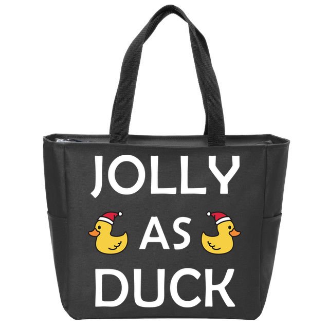 Jolly As Duck Zip Tote Bag