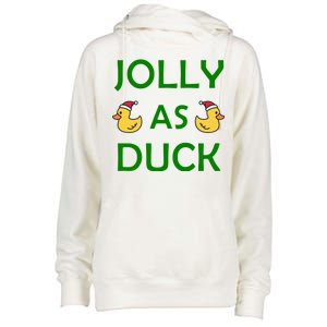 Jolly As Duck Womens Funnel Neck Pullover Hood