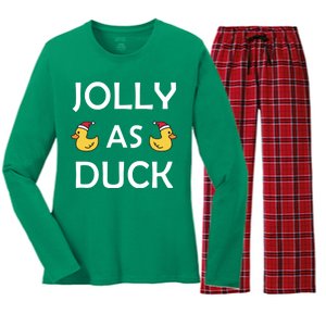 Jolly As Duck Women's Long Sleeve Flannel Pajama Set 