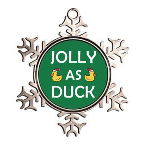 Jolly As Duck Metallic Star Ornament