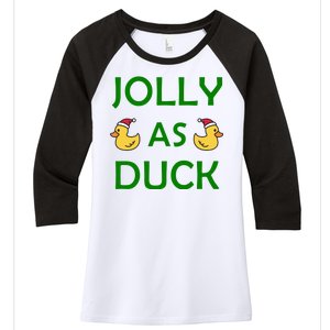 Jolly As Duck Women's Tri-Blend 3/4-Sleeve Raglan Shirt