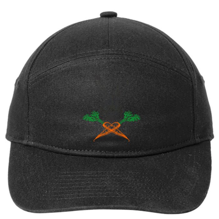 Jolly Roger Easter Bunny Crossbone Carrots Rabbit 7-Panel Snapback Hat