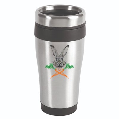 Jolly Roger Easter Bunny Crossbone Carrots Rabbit 16oz Travel Tumbler
