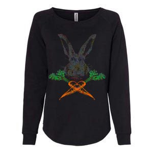 Jolly Roger Easter Bunny Crossbone Carrots Rabbit Womens California Wash Sweatshirt