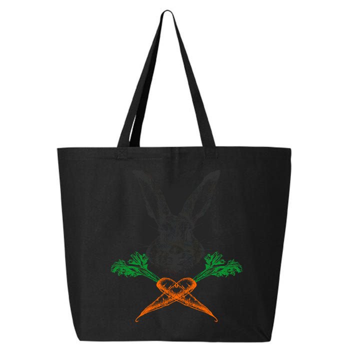 Jolly Roger Easter Bunny Crossbone Carrots Rabbit 25L Jumbo Tote