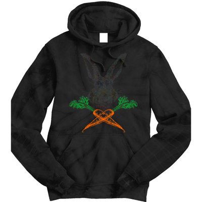 Jolly Roger Easter Bunny Crossbone Carrots Rabbit Tie Dye Hoodie