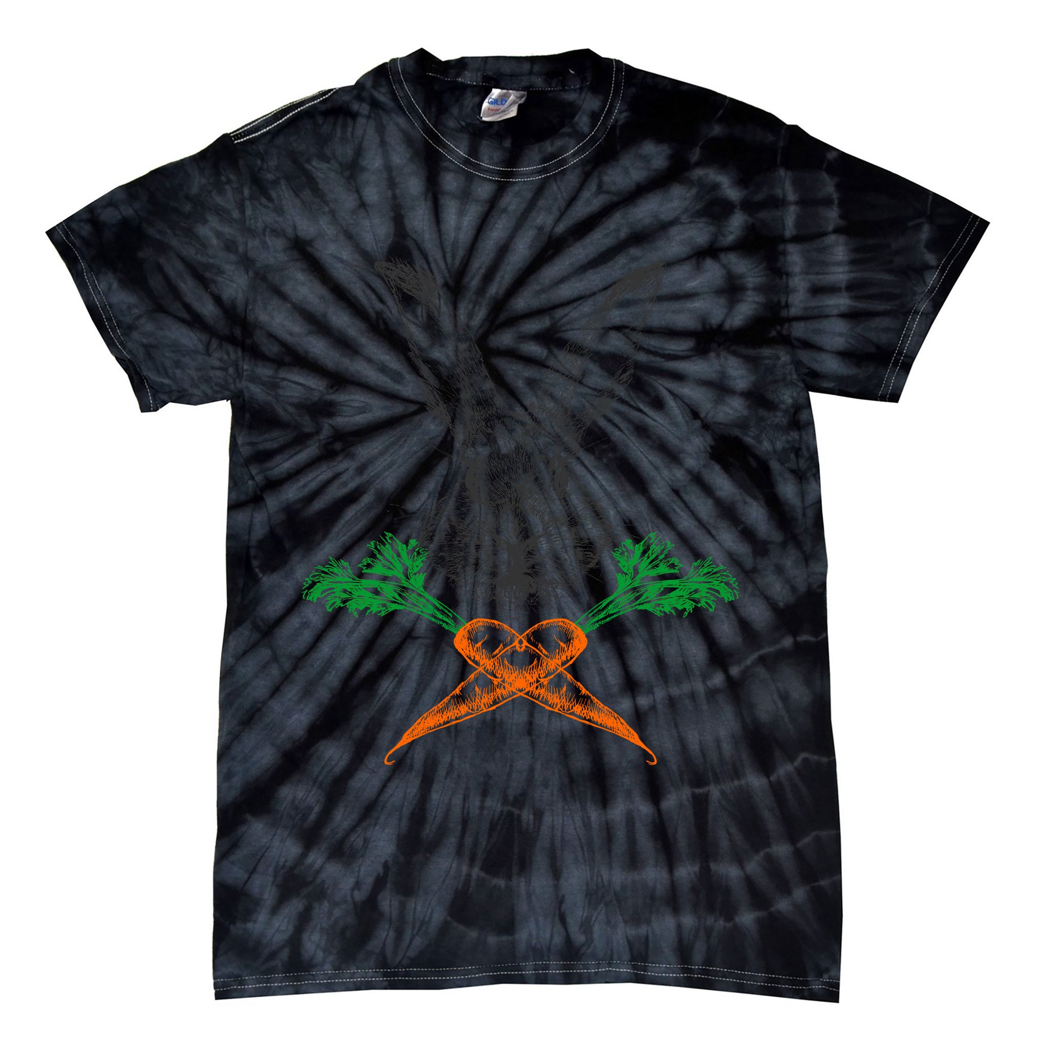 Jolly Roger Easter Bunny Crossbone Carrots Rabbit Tie-Dye T-Shirt