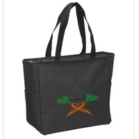 Jolly Roger Easter Bunny Crossbone Carrots Rabbit Zip Tote Bag