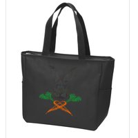 Jolly Roger Easter Bunny Crossbone Carrots Rabbit Zip Tote Bag