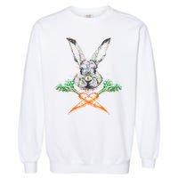 Jolly Roger Easter Bunny Crossbone Carrots Rabbit Garment-Dyed Sweatshirt