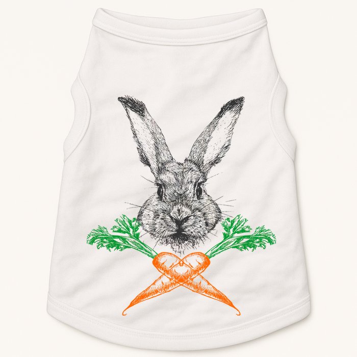 Jolly Roger Easter Bunny Crossbone Carrots Rabbit Doggie Tank