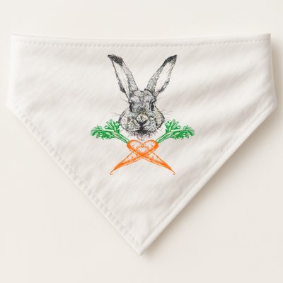 Jolly Roger Easter Bunny Crossbone Carrots Rabbit USA-Made Doggie Bandana