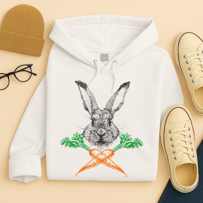 Jolly Roger Easter Bunny Crossbone Carrots Rabbit Hoodie