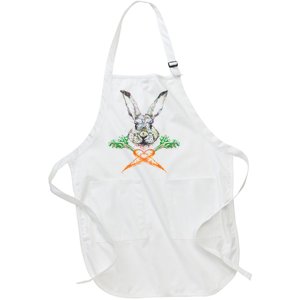 Jolly Roger Easter Bunny Crossbone Carrots Rabbit Full-Length Apron With Pockets