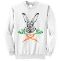 Jolly Roger Easter Bunny Crossbone Carrots Rabbit Sweatshirt