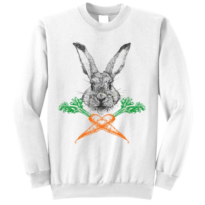 Jolly Roger Easter Bunny Crossbone Carrots Rabbit Sweatshirt
