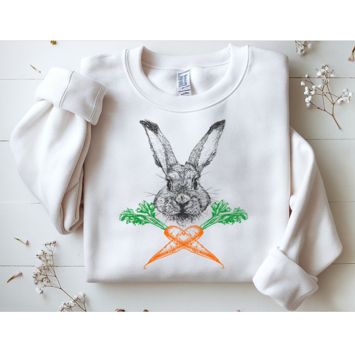 Jolly Roger Easter Bunny Crossbone Carrots Rabbit Sweatshirt