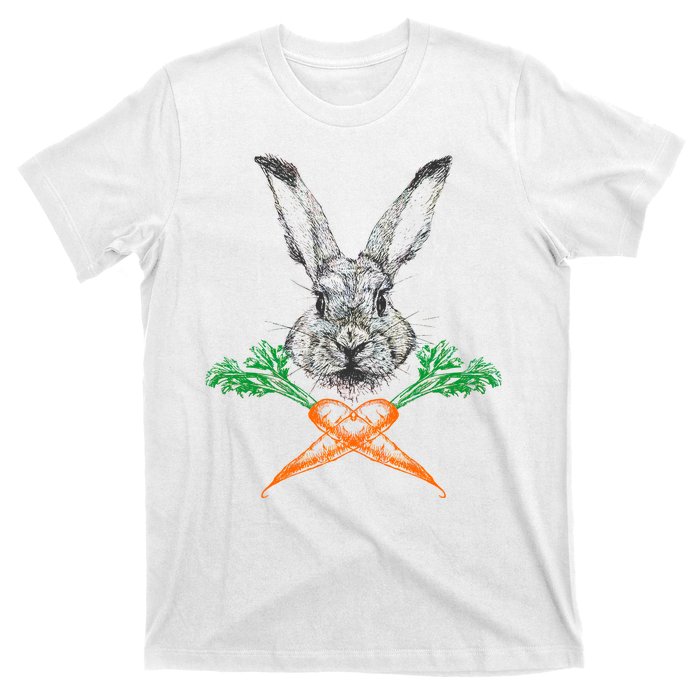 Jolly Roger Easter Bunny Crossbone Carrots Rabbit T-Shirt