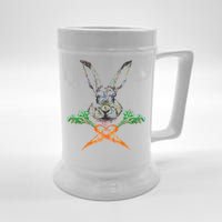 Jolly Roger Easter Bunny Crossbone Carrots Rabbit Beer Stein