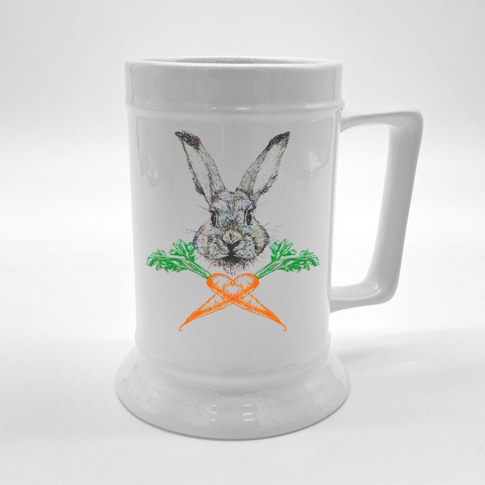 Jolly Roger Easter Bunny Crossbone Carrots Rabbit Beer Stein