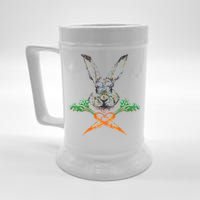 Jolly Roger Easter Bunny Crossbone Carrots Rabbit Beer Stein