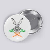 Jolly Roger Easter Bunny Crossbone Carrots Rabbit Button