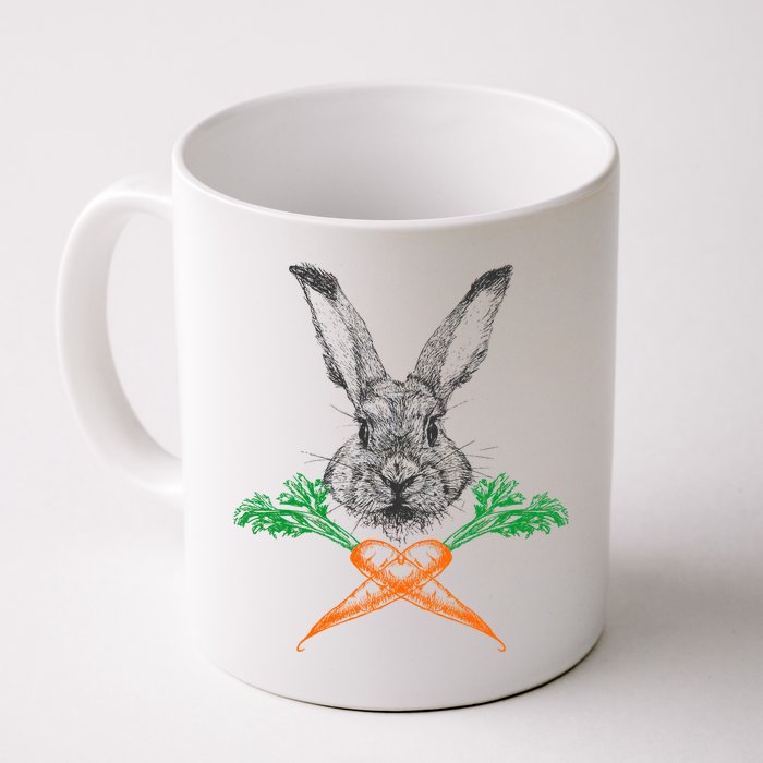 Jolly Roger Easter Bunny Crossbone Carrots Rabbit Mug