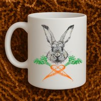 Jolly Roger Easter Bunny Crossbone Carrots Rabbit Mug
