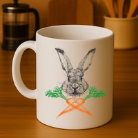 Jolly Roger Easter Bunny Crossbone Carrots Rabbit Mug