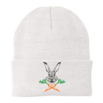 Jolly Roger Easter Bunny Crossbone Carrots Rabbit Knit Cap Winter Beanie