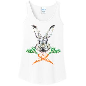 Jolly Roger Easter Bunny Crossbone Carrots Rabbit Ladies Essential Tank