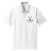 Jolly Roger Easter Bunny Crossbone Carrots Rabbit Dry Zone Grid Polo
