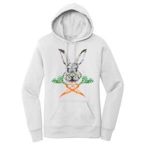 Jolly Roger Easter Bunny Crossbone Carrots Rabbit Women's Pullover Hoodie