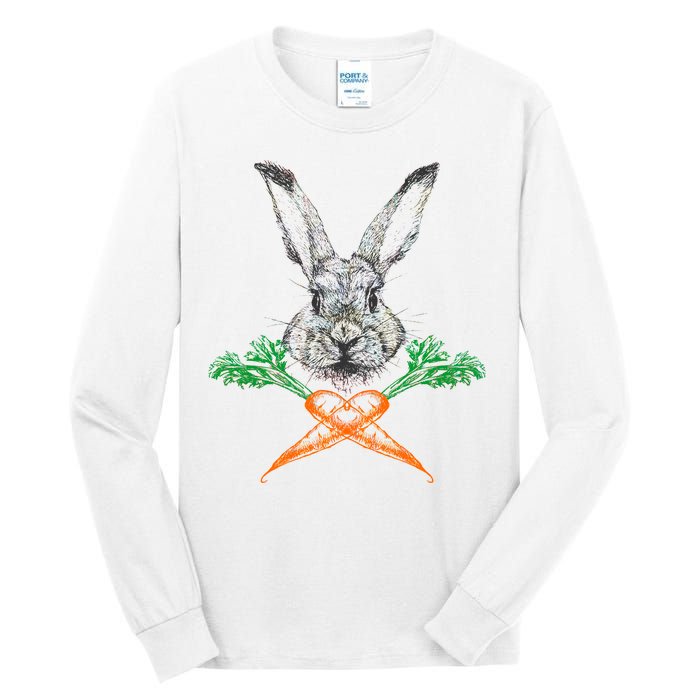 Jolly Roger Easter Bunny Crossbone Carrots Rabbit Tall Long Sleeve T-Shirt