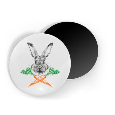 Jolly Roger Easter Bunny Crossbone Carrots Rabbit Magnet