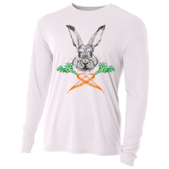 Jolly Roger Easter Bunny Crossbone Carrots Rabbit Cooling Performance Long Sleeve Crew