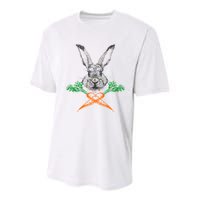 Jolly Roger Easter Bunny Crossbone Carrots Rabbit Youth Performance Sprint T-Shirt