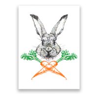 Jolly Roger Easter Bunny Crossbone Carrots Rabbit Poster