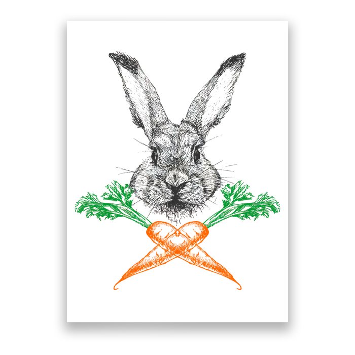 Jolly Roger Easter Bunny Crossbone Carrots Rabbit Poster