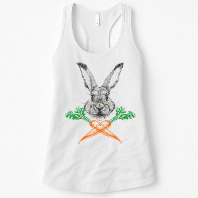 Jolly Roger Easter Bunny Crossbone Carrots Rabbit Womens Tank Top