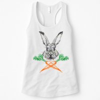 Jolly Roger Easter Bunny Crossbone Carrots Rabbit Womens Tank Top