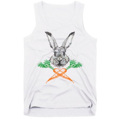 Jolly Roger Easter Bunny Crossbone Carrots Rabbit Tank Top