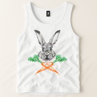 Jolly Roger Easter Bunny Crossbone Carrots Rabbit Tank Top