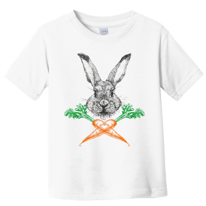 Jolly Roger Easter Bunny Crossbone Carrots Rabbit Toddler T-Shirt