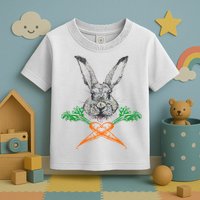 Jolly Roger Easter Bunny Crossbone Carrots Rabbit Toddler T-Shirt